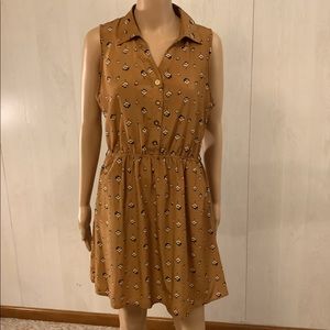 Blu Pepper printed collared summer dress size Large